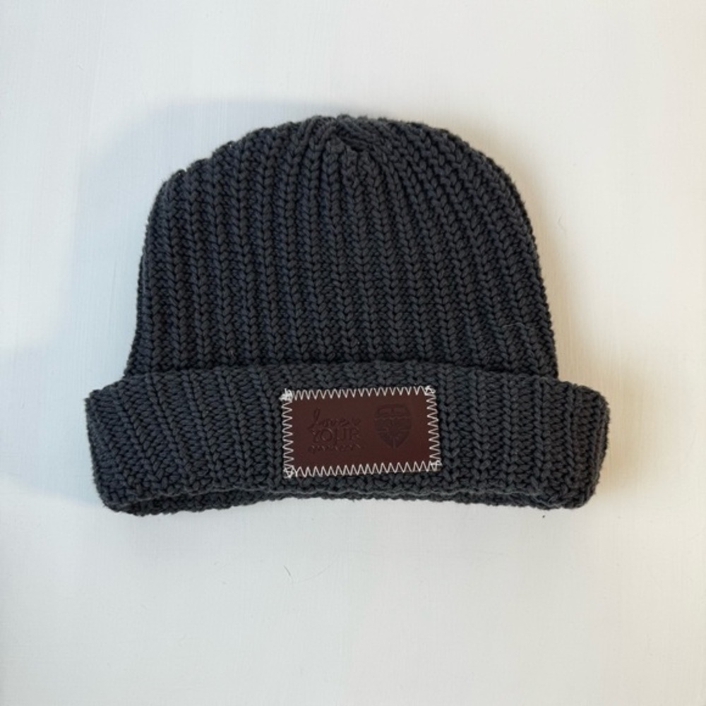 Love Your Melon Black Knit Beanie
